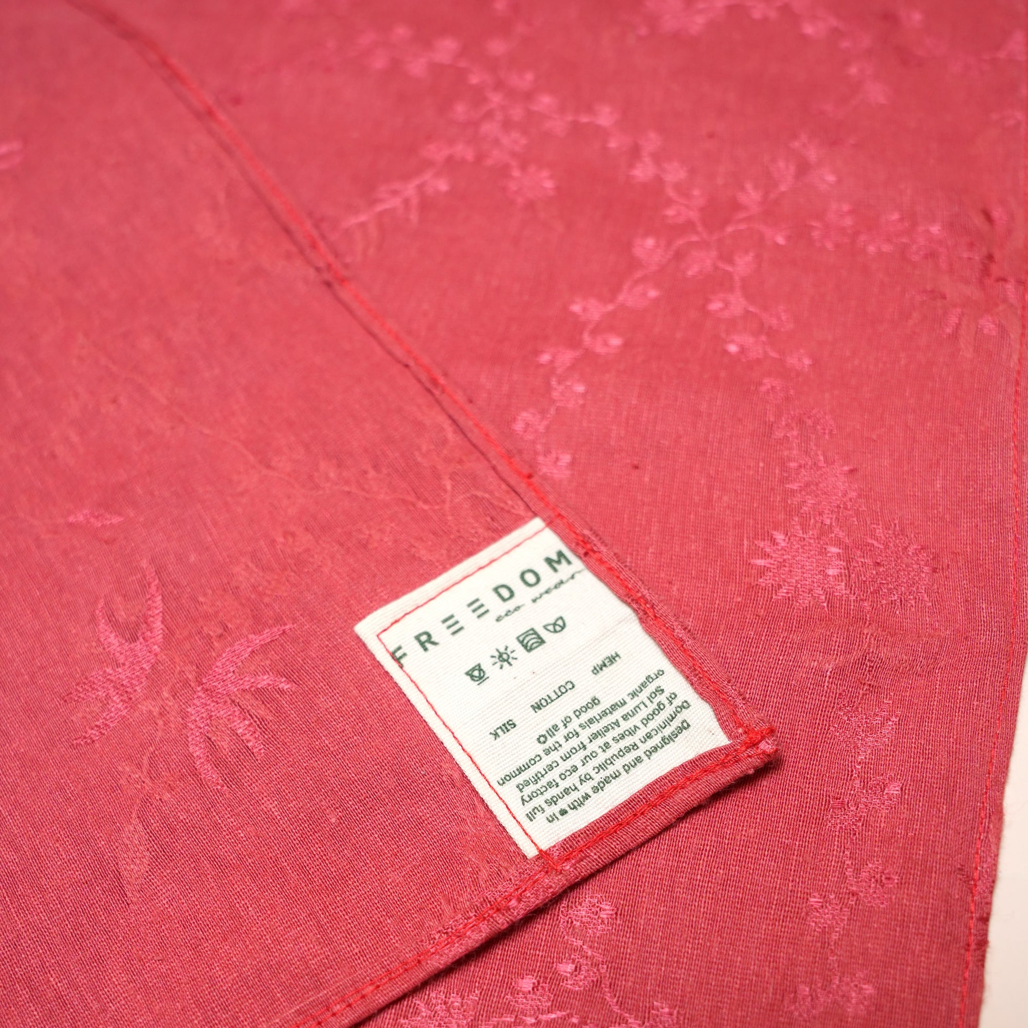 Deluxe Silk Bandana, Cinaberry