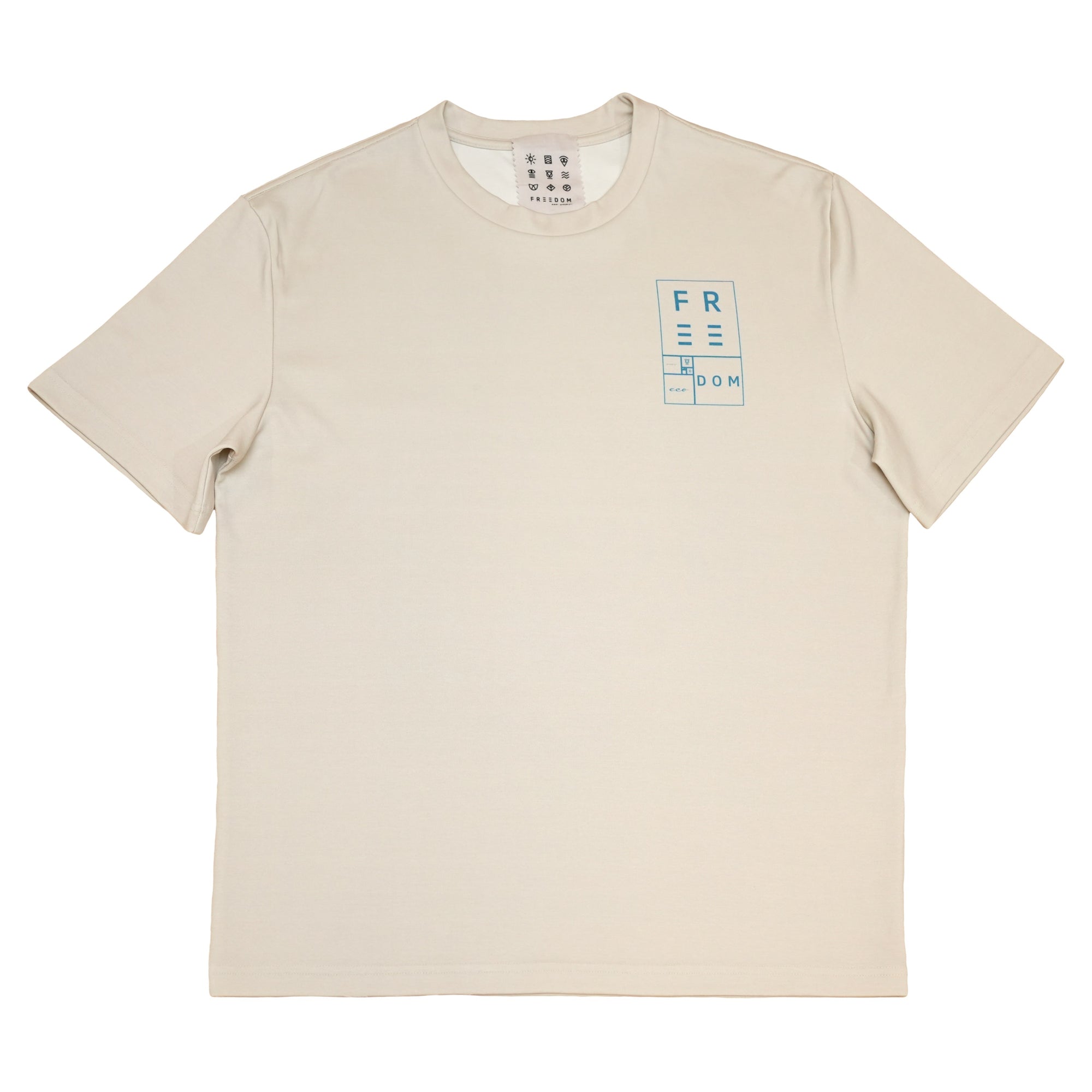 Fibonacci Tee in Sand/Blue