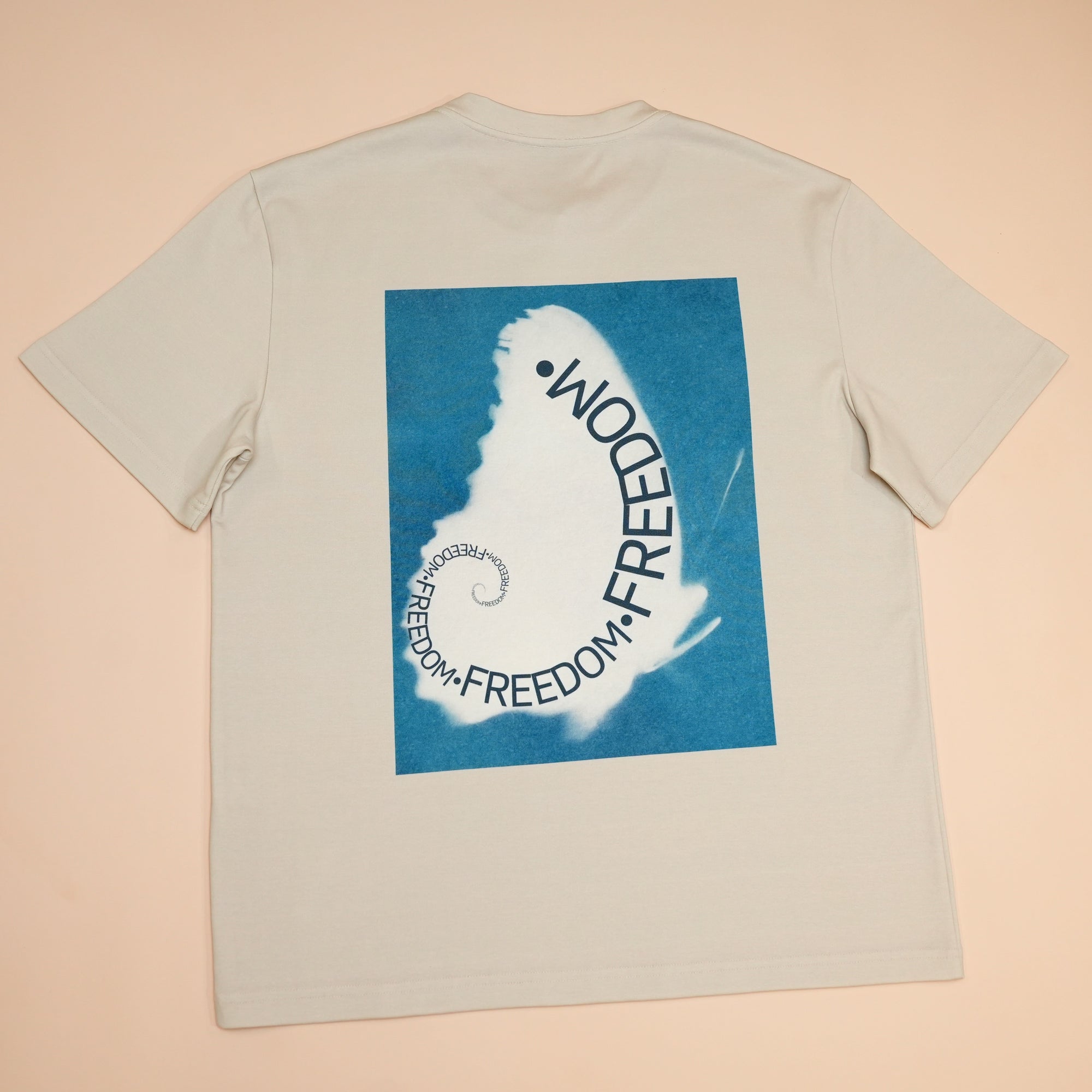 Fibonacci Tee in Sand/Blue