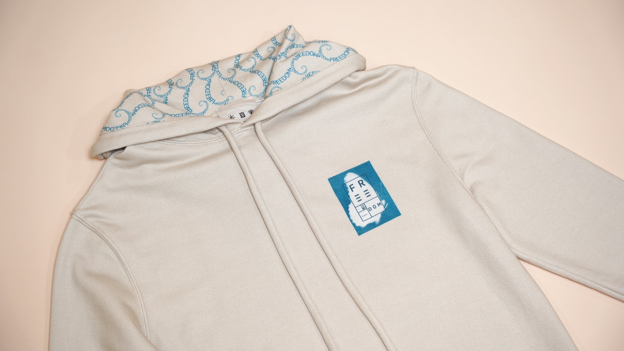 Fibonacci Hoodie in Sand/Blue