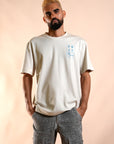 Fibonacci Tee in Sand/Blue