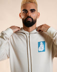 Fibonacci Hoodie in Sand/Blue
