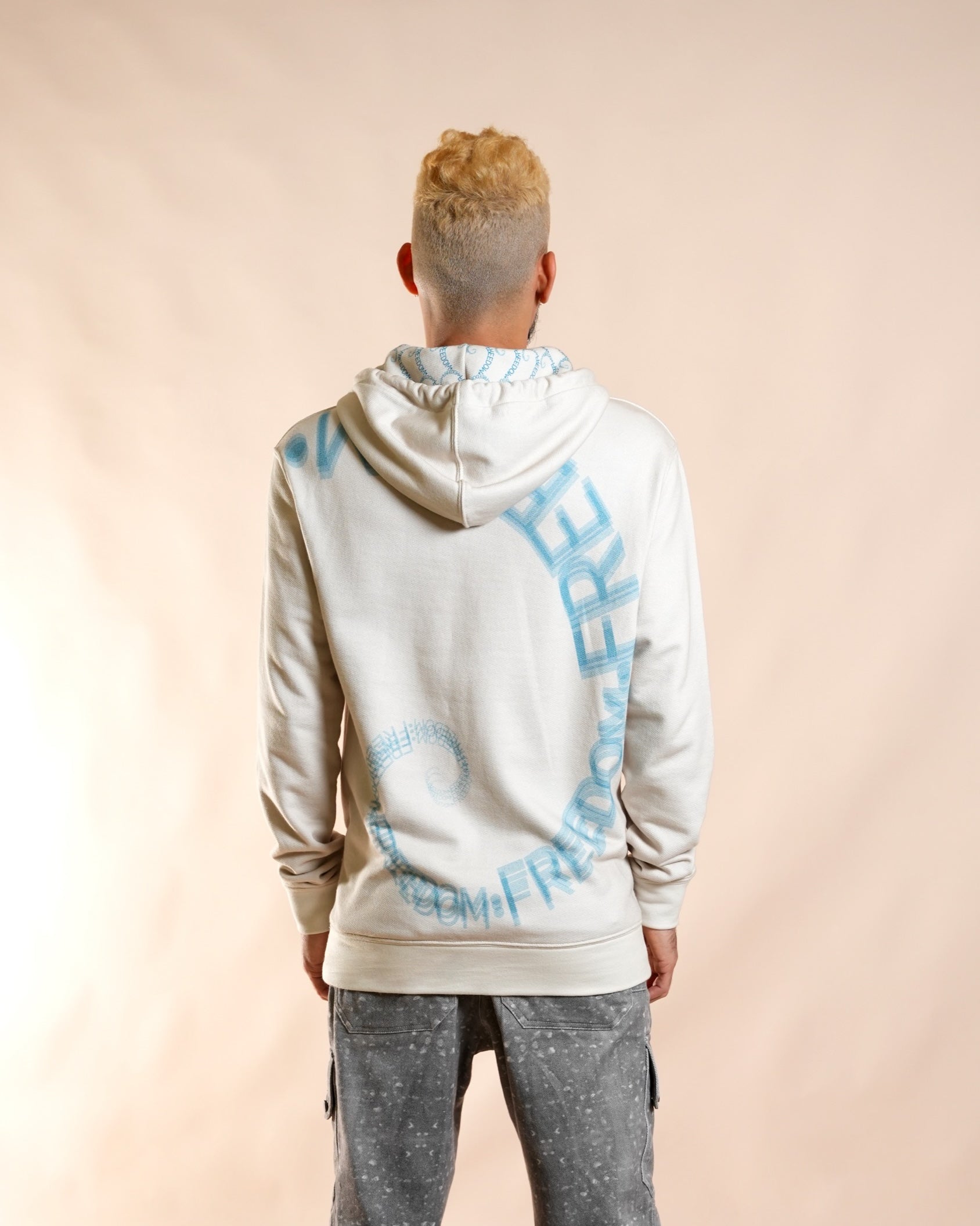 Fibonacci Hoodie in Sand/Blue