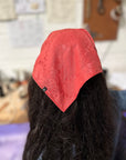 Deluxe Silk Bandana, Cinaberry
