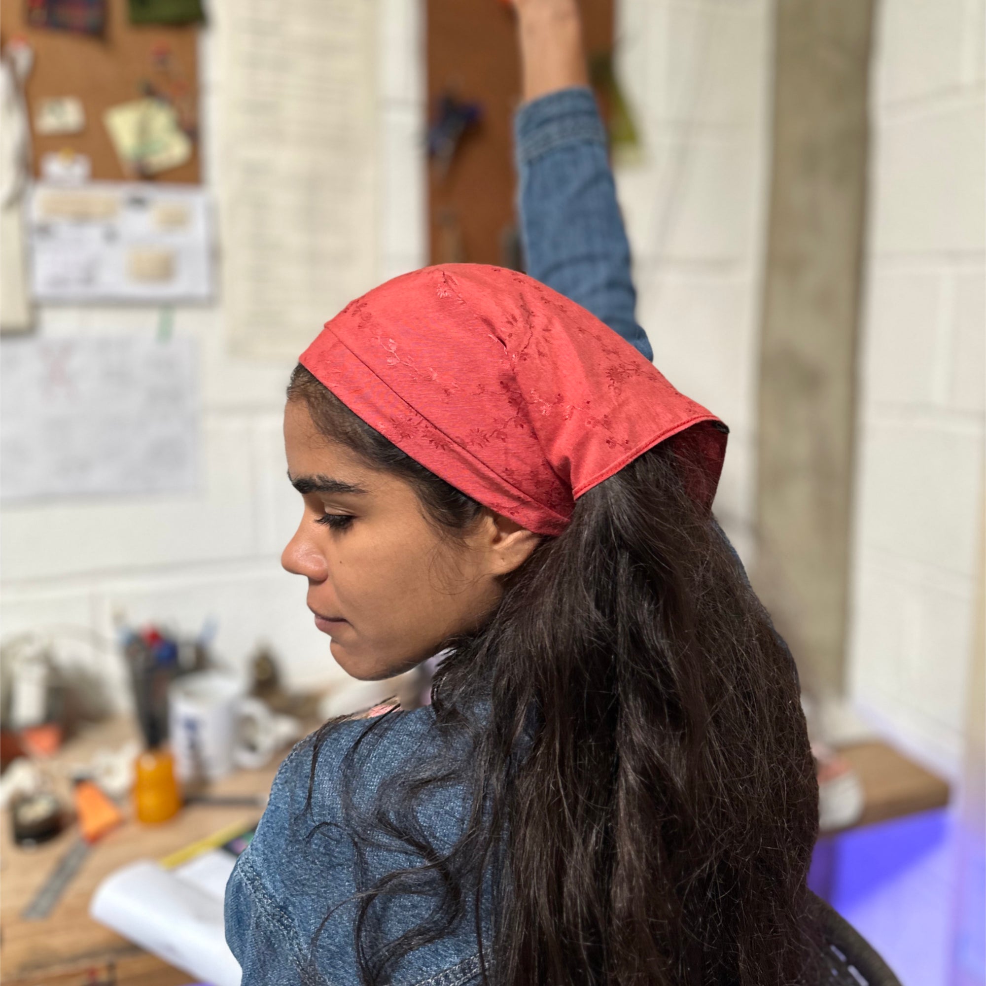 Deluxe Silk Bandana, Cynaberry