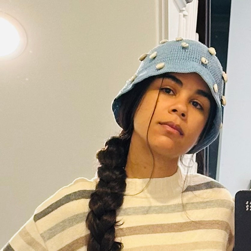 Crochet Bucket Hat in Sea