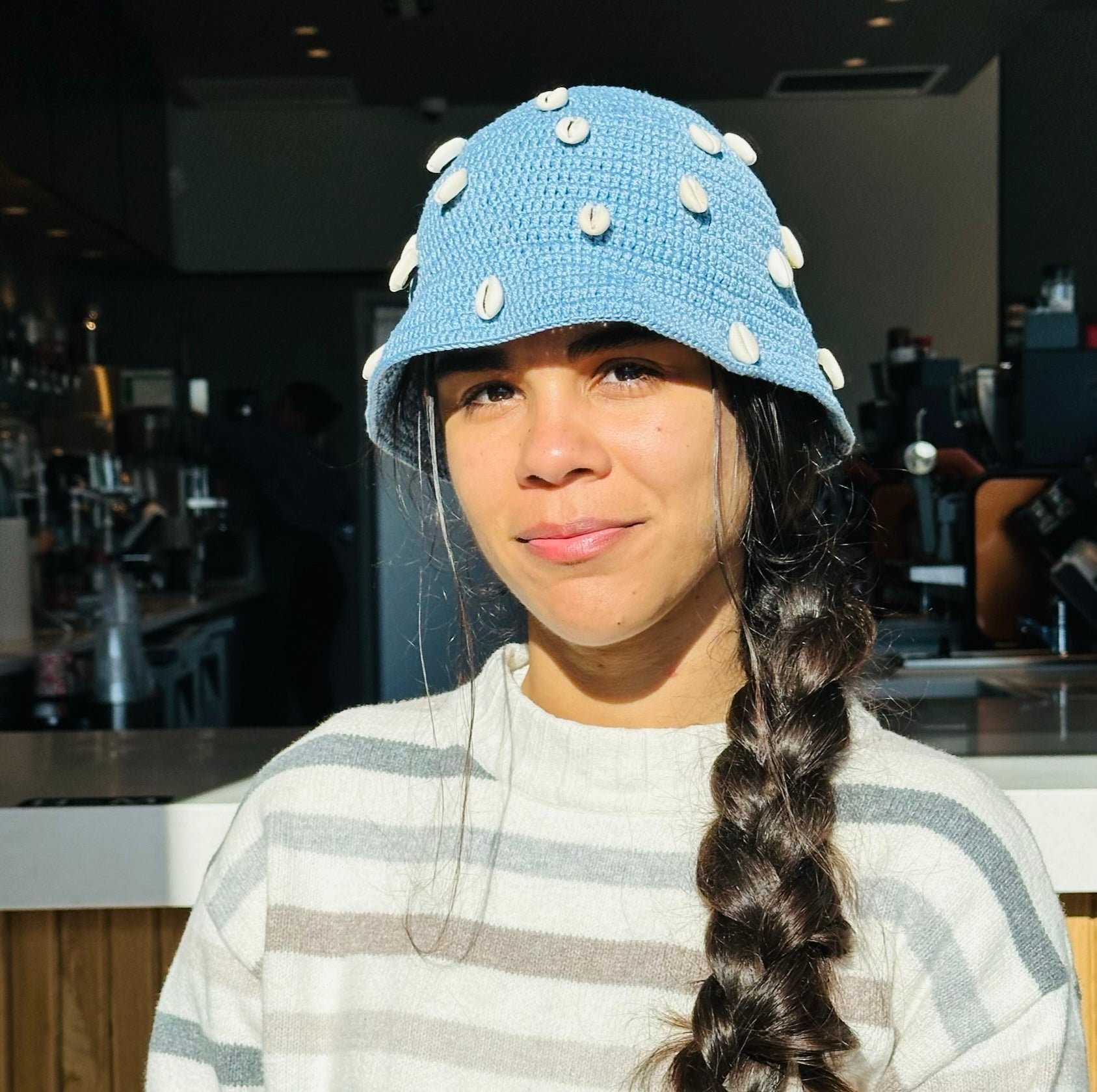 Crochet Bucket Hat in Sea
